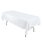 Premium Polyester 54"x96" Rectangle Tablecloth White - Durable 220GSM Stain-Resistant Fabric for Weddings & Events Pro Linens