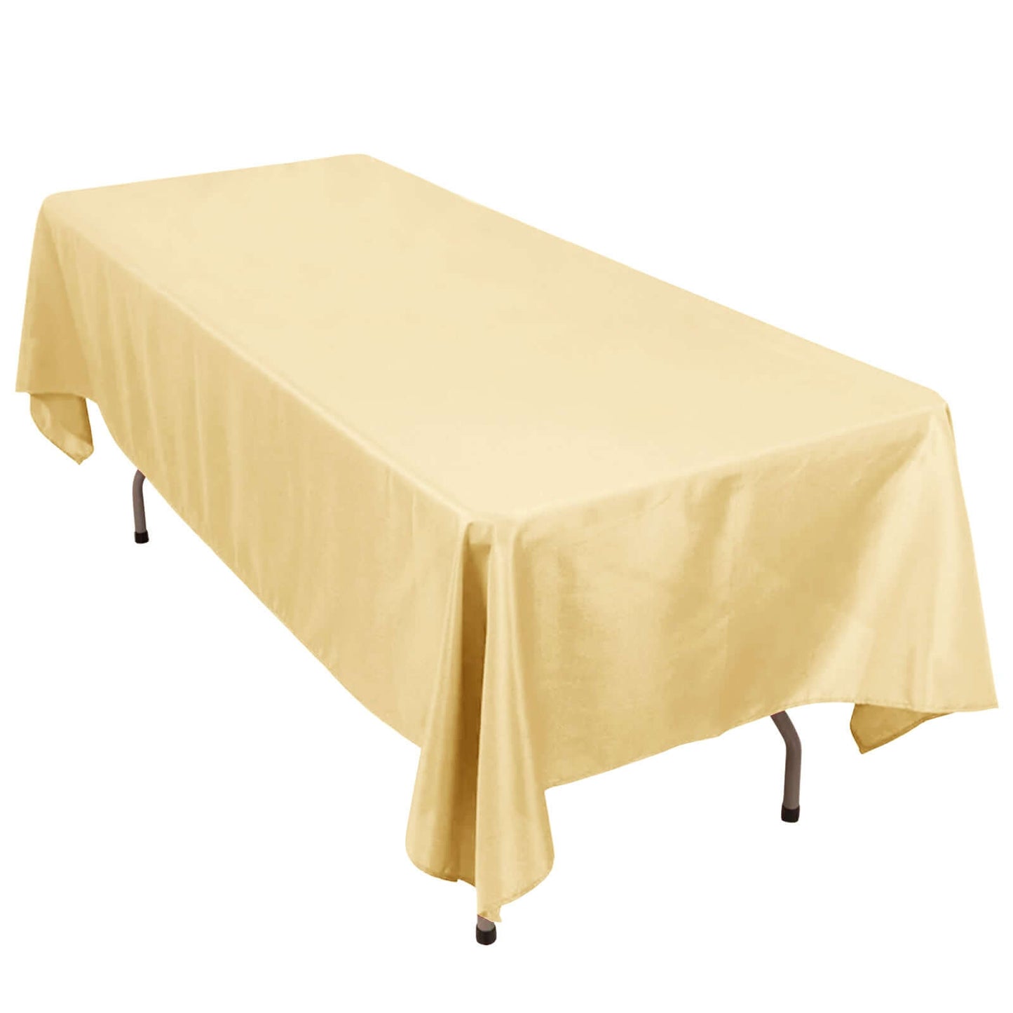 Premium Polyester 60"x102" Rectangle Tablecloth Champagne - Durable 220GSM Wrinkle-Resistant Table Cover Pro Linens