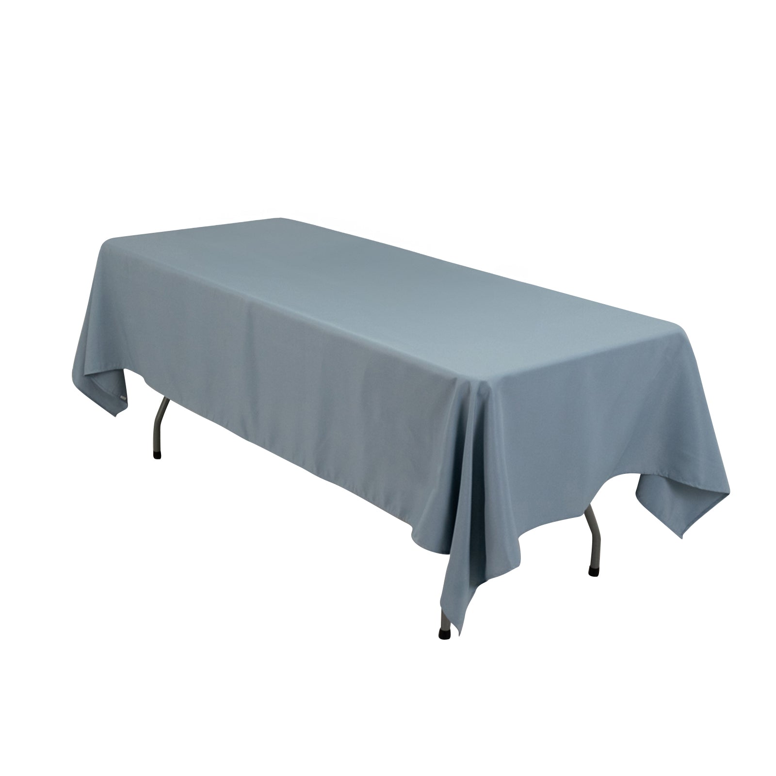 Premium Polyester 60"x102" Rectangle Tablecloth Dusty Blue - Durable 220GSM Wrinkle - Resistant Table Cover - Pro Linens