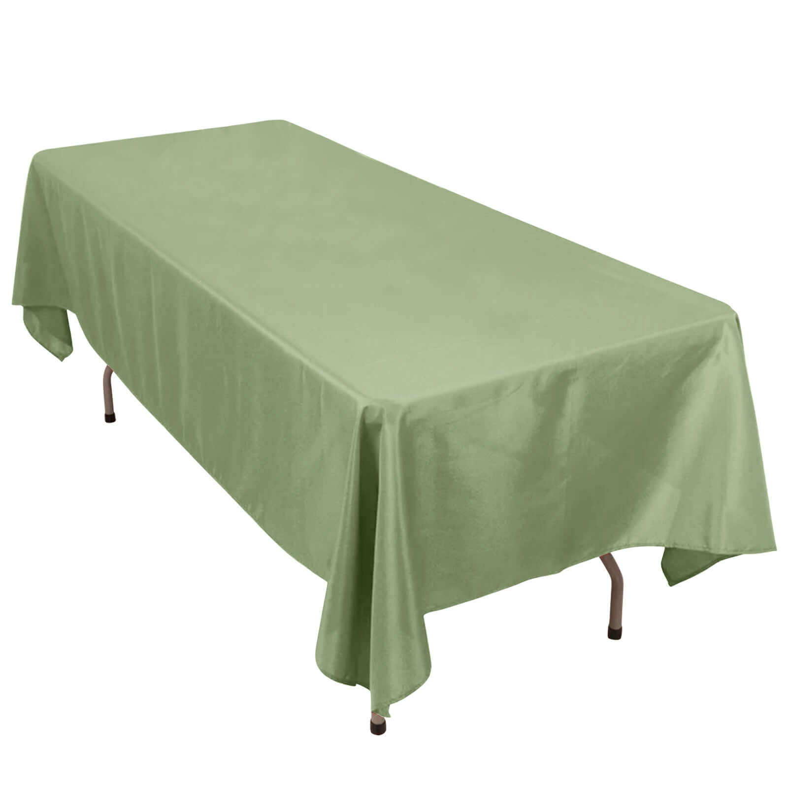 Premium Polyester 60"x102" Rectangle Tablecloth Dusty Sage Green - Durable 220GSM Wrinkle-Resistant Table Cover Pro Linens