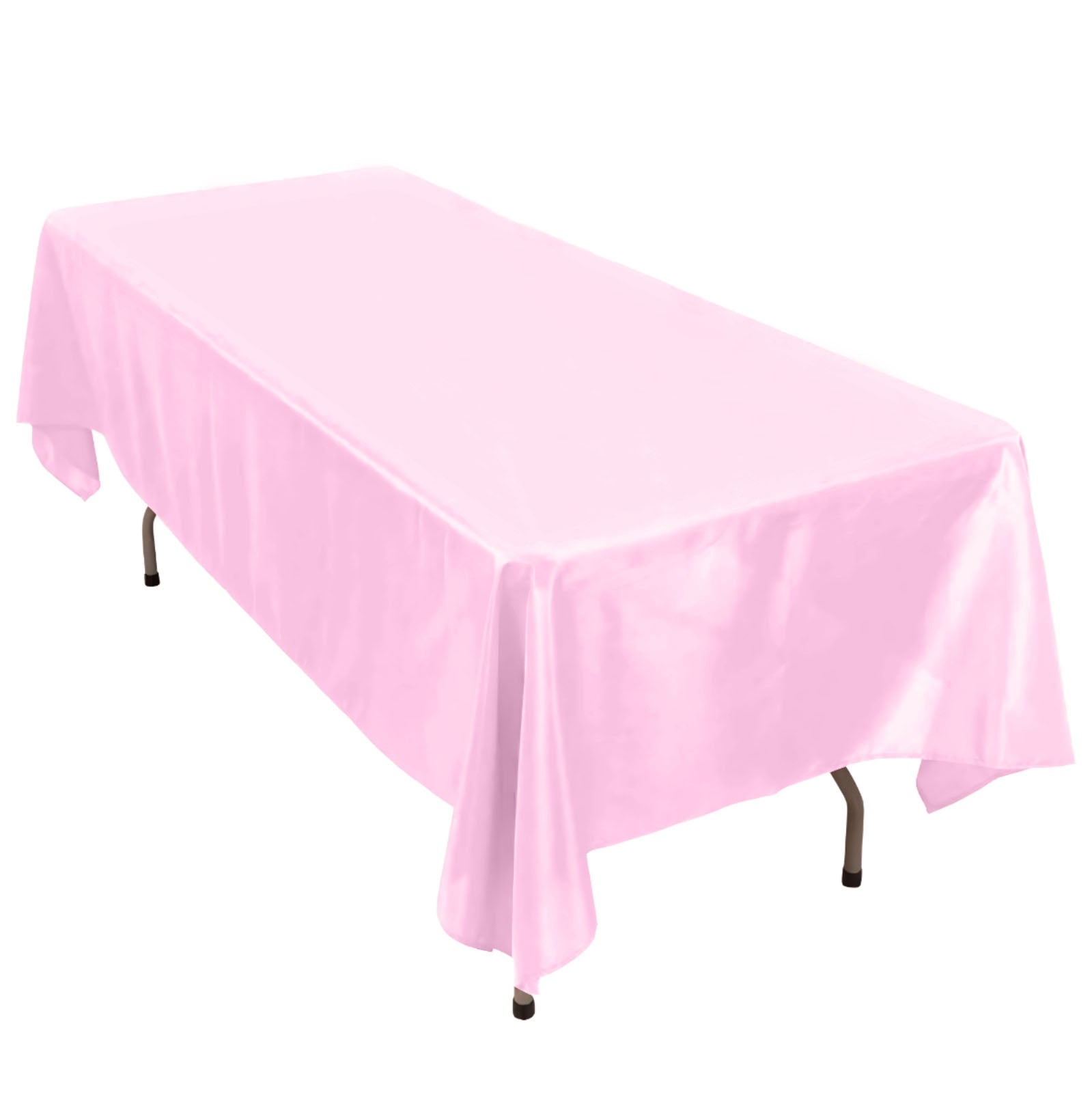 Premium Polyester 60"x102" Rectangle Tablecloth Pink - Durable 220GSM Wrinkle-Resistant Table Cover Pro Linens