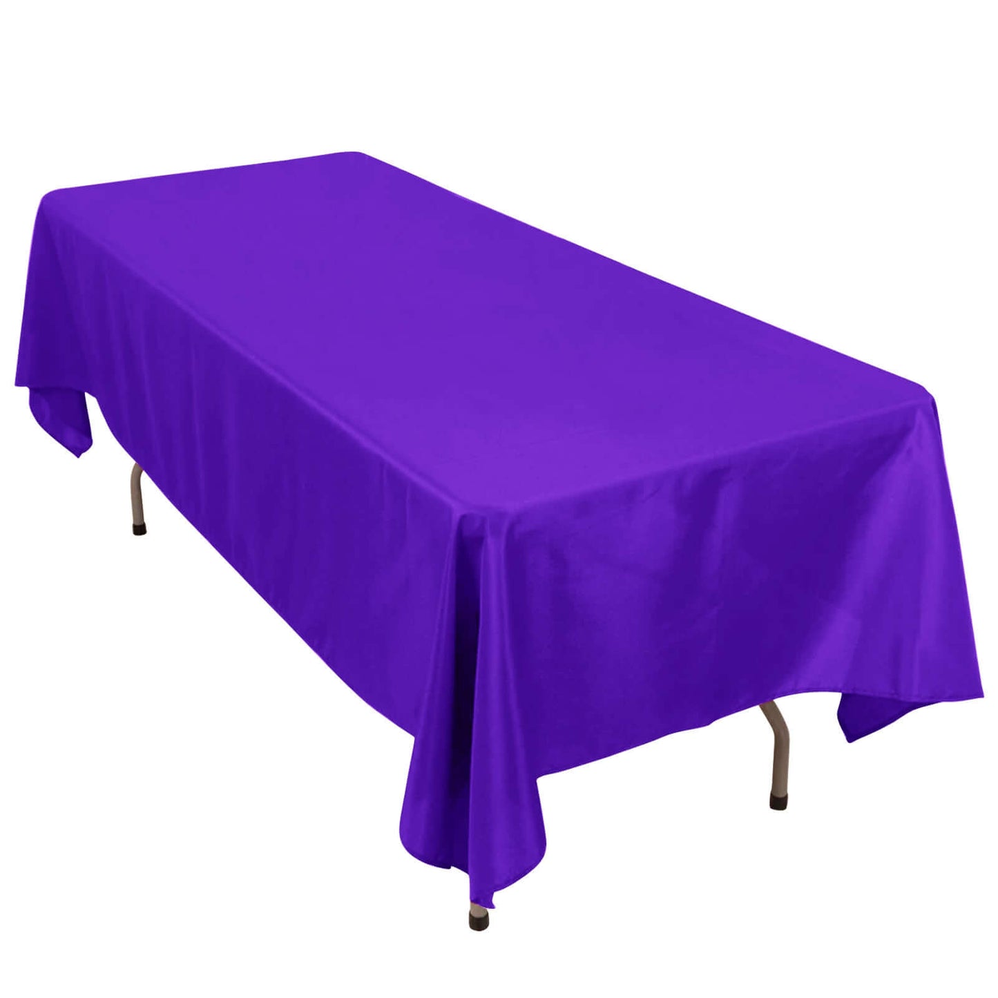 Premium Polyester 60"x102" Rectangle Tablecloth Purple - Durable 220GSM Wrinkle-Resistant Table Cover Pro Linens