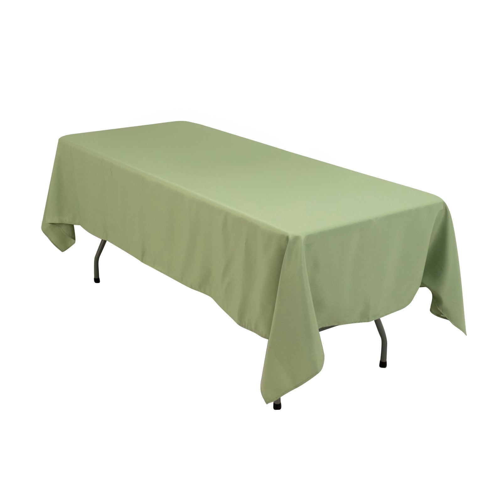 Premium Polyester 60"x102" Rectangle Tablecloth Sage Green - Durable 220GSM Wrinkle-Resistant Table Cover Pro Linens