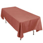 Premium Polyester 60"x102" Rectangle Tablecloth Terracotta (Rust) - Durable 220GSM Wrinkle-Resistant Table Cover Pro Linens