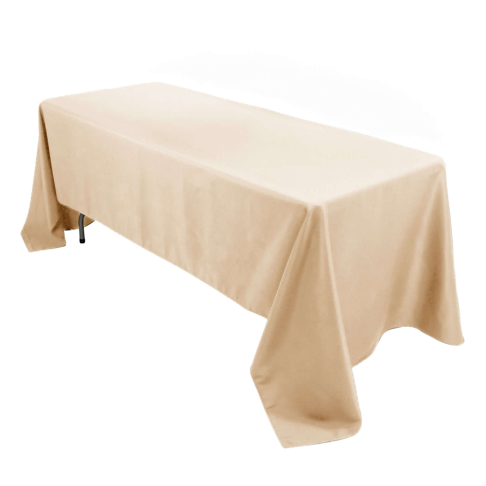 Premium Polyester 60"x126" Rectangle Tablecloth Beige - Stain-Resistant 220GSM Finish Table Cover Pro Linens