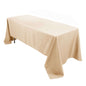 Premium Polyester 60"x126" Rectangle Tablecloth Beige - Stain-Resistant 220GSM Finish Table Cover Pro Linens