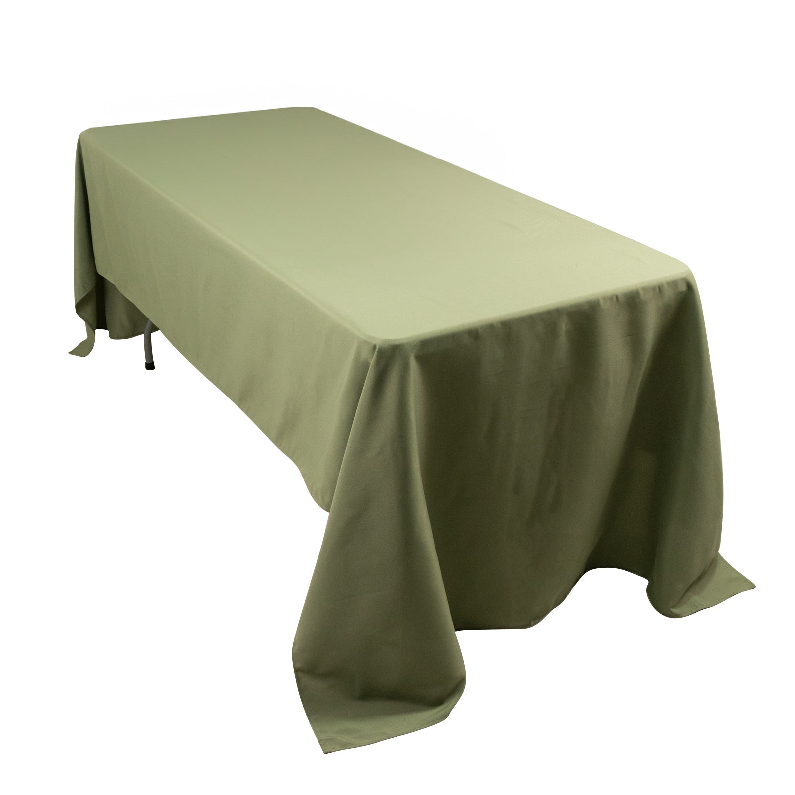 Premium Polyester 60"x126" Rectangle Tablecloth Dusty Sage Green - Stain-Resistant 220GSM Finish Table Cover Pro Linens