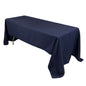 Premium Polyester 60"x126" Rectangle Tablecloth Navy Blue - Stain-Resistant 220GSM Finish Table Cover Pro Linens