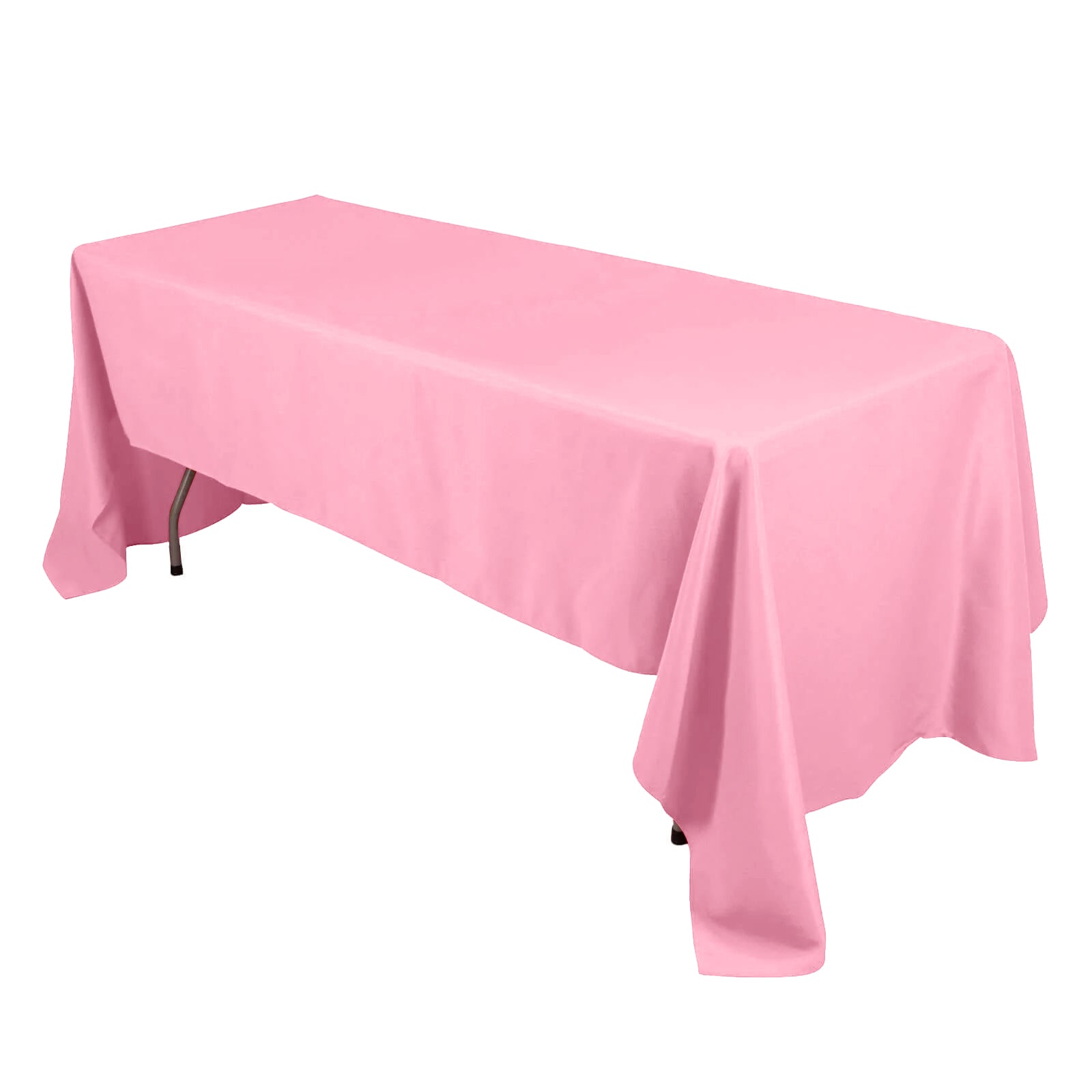 Premium Polyester 60"x126" Rectangle Tablecloth Pink - Stain-Resistant 220GSM Finish Table Cover Pro Linens