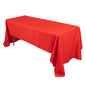 Premium Polyester 60"x126" Rectangle Tablecloth Red - Stain-Resistant 220GSM Finish Table Cover Pro Linens