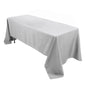 Premium Polyester 60"x126" Rectangle Tablecloth Silver - Stain - Resistant 220GSM Finish Table Cover - Pro Linens