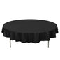 Premium Polyester 70" Round Tablecloth Black - Stain and Wrinkle-Resistant 220GSM Table Cover Pro Linens