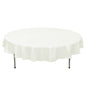 Premium Polyester 70" Round Tablecloth Ivory - Stain and Wrinkle-Resistant 220GSM Table Cover Pro Linens