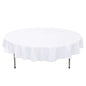 Premium Polyester 70" Round Tablecloth White - Stain and Wrinkle-Resistant 220GSM Table Cover for Weddings & Events Pro Linens