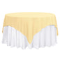 Premium Polyester 70"x70" Table Overlay Square Tablecloth Champagne 220GSM Wrinkle-Resistant Table Cover Pro Linens