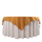 Premium Polyester 70"x70" Table Overlay Square Tablecloth Gold 220GSM Wrinkle-Resistant Table Cover for Stylish Gatherings Pro Linens