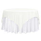 Premium Polyester 70"x70" Table Overlay Square Tablecloth Ivory 220GSM Wrinkle-Resistant Table Cover Pro Linens