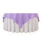 Premium Polyester 70"x70" Table Overlay Square Tablecloth Lavender Lilac 220GSM Wrinkle-Resistant Table Cover Pro Linens