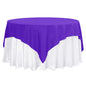 Premium Polyester 70"x70" Table Overlay Square Tablecloth Purple 220GSM Wrinkle-Resistant Table Cover Pro Linens