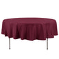 Premium Polyester 90" Round Tablecloth Burgundy - Stain and Wrinkle-Resistant Design with 220GSM Thickness Table Cover Pro Linens