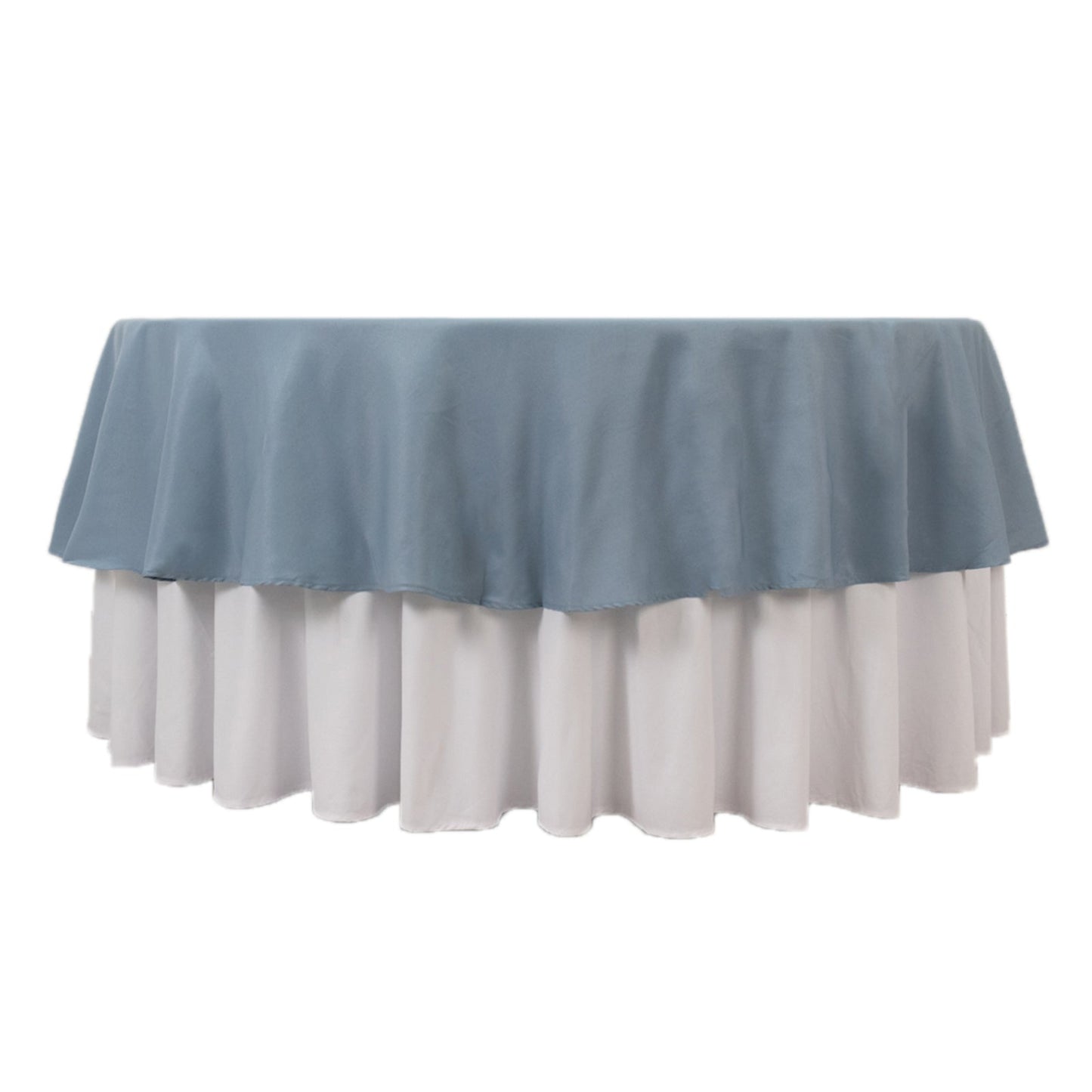 Premium Polyester 90" Round Tablecloth Dusty Blue - Stain and Wrinkle-Resistant Design with 220GSM Thickness Table Cover Pro Linens