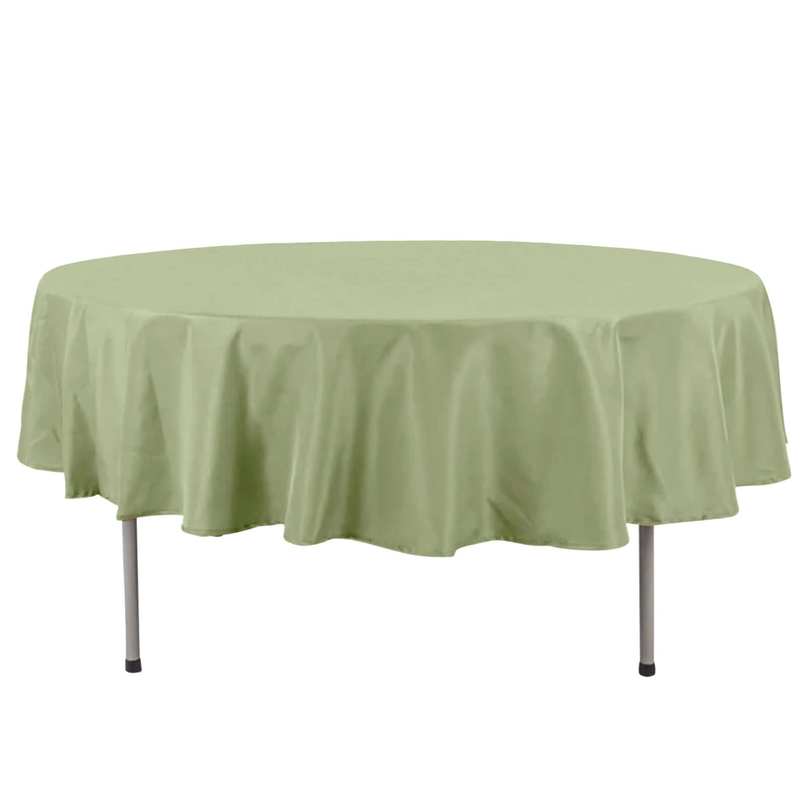 Premium Polyester 90" Round Tablecloth Dusty Sage Green - Stain and Wrinkle-Resistant Design with 220GSM Thickness Table Cover Pro Linens