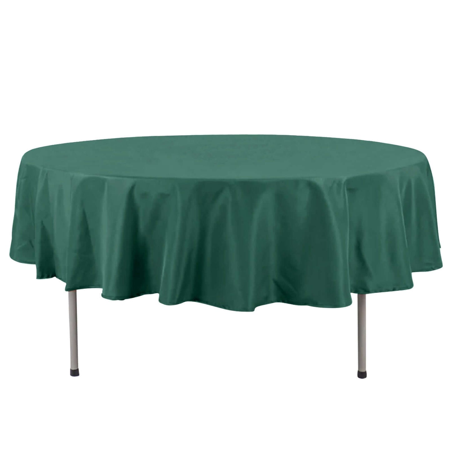 Premium Polyester 90" Round Tablecloth Hunter Emerald Green - Stain and Wrinkle-Resistant Design with 220GSM Thickness Table Cover Pro Linens