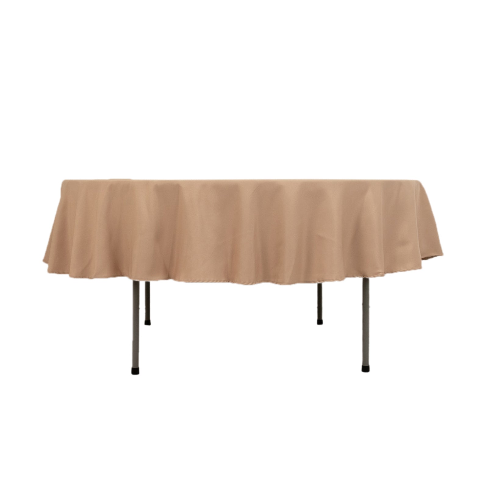 Premium Polyester 90" Round Tablecloth Nude - Stain and Wrinkle-Resistant Design with 220GSM Thickness Table Cover Pro Linens