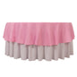 Premium Polyester 90" Round Tablecloth Pink - Stain and Wrinkle-Resistant Design with 220GSM Thickness Table Cover Pro Linens