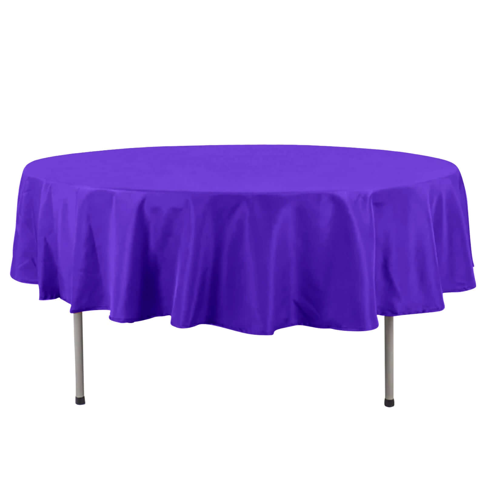 Premium Polyester 90" Round Tablecloth Purple - Stain and Wrinkle-Resistant Design with 220GSM Thickness Table Cover Pro Linens