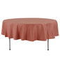 Premium Polyester 90" Round Tablecloth Terracotta (Rust) - Stain and Wrinkle-Resistant Design with 220GSM Thickness Table Cover Pro Linens