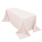 Premium Polyester 90"x132" Rectangle Tablecloth Blush - Seamless 220GSM Stain-Resistant Table Cover Pro Linens