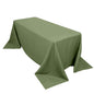 Premium Polyester 90"x132" Rectangle Tablecloth Dusty Sage Green - Seamless 220GSM Stain-Resistant Table Cover Pro Linens