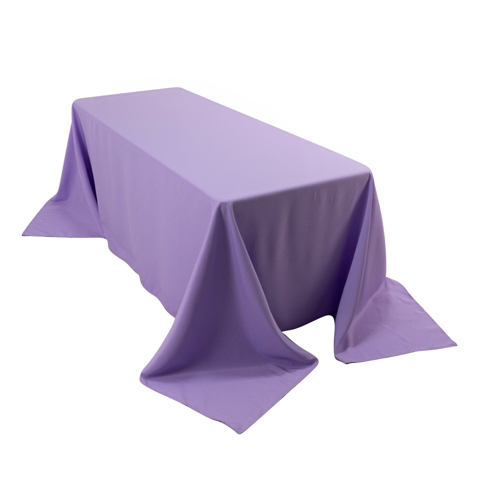 Premium Polyester 90"x132" Rectangle Tablecloth Lavender Lilac - Seamless 220GSM Stain-Resistant Table Cover Pro Linens