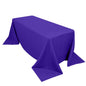 Premium Polyester 90"x132" Rectangle Tablecloth Purple - Seamless 220GSM Stain-Resistant Table Cover Pro Linens