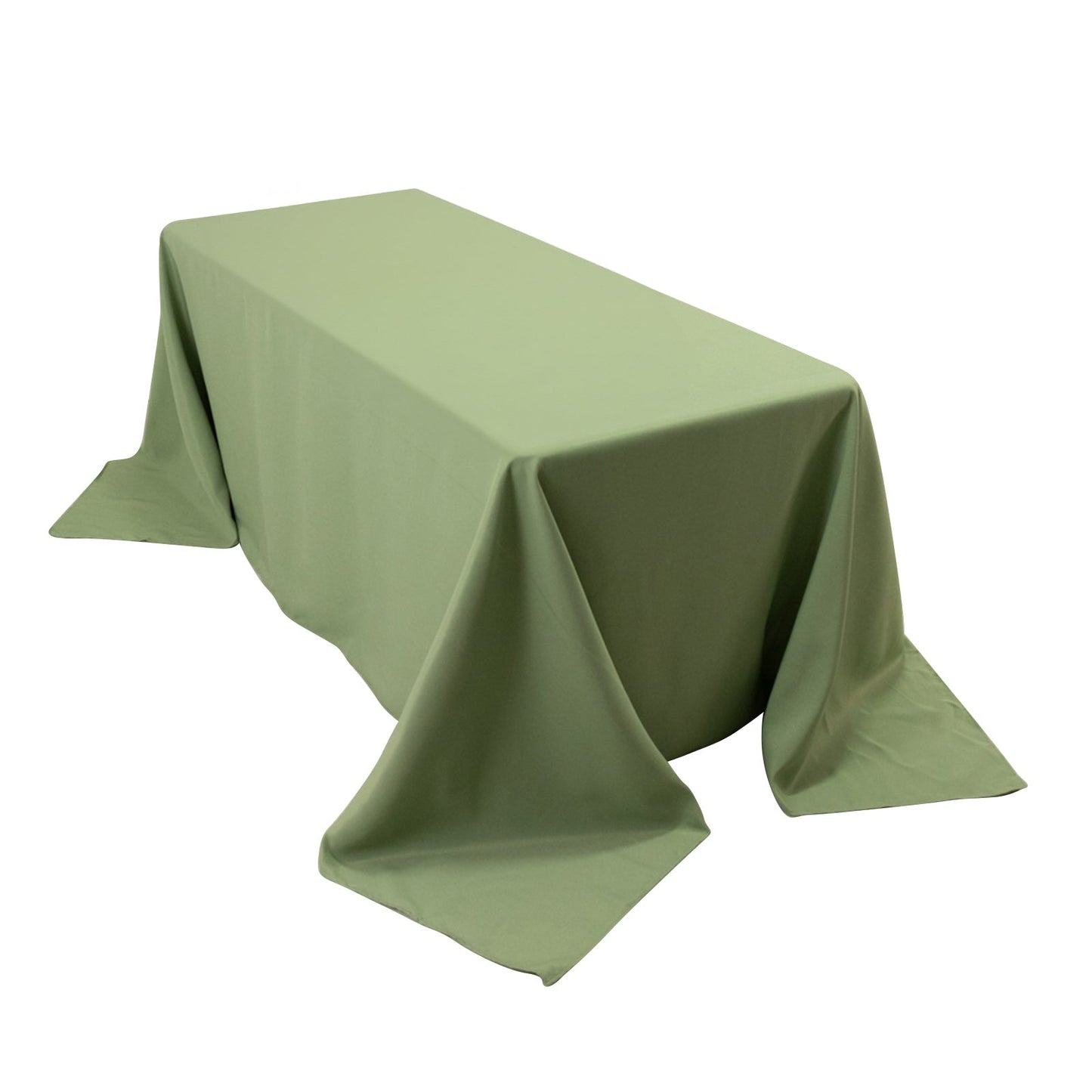 Premium Polyester 90"x132" Rectangle Tablecloth Sage Green - Seamless 220GSM Stain-Resistant Table Cover Pro Linens