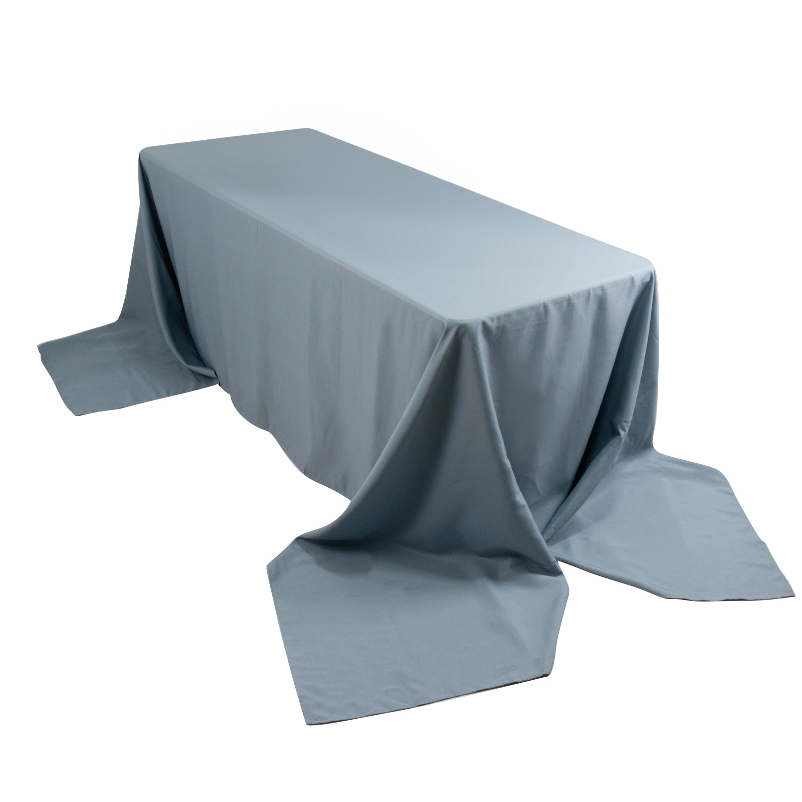 Premium Polyester 90"x156" Rectangle Tablecloth Dusty Blue - Seamless 220GSM Stain - Resistant Table Cover - Pro Linens