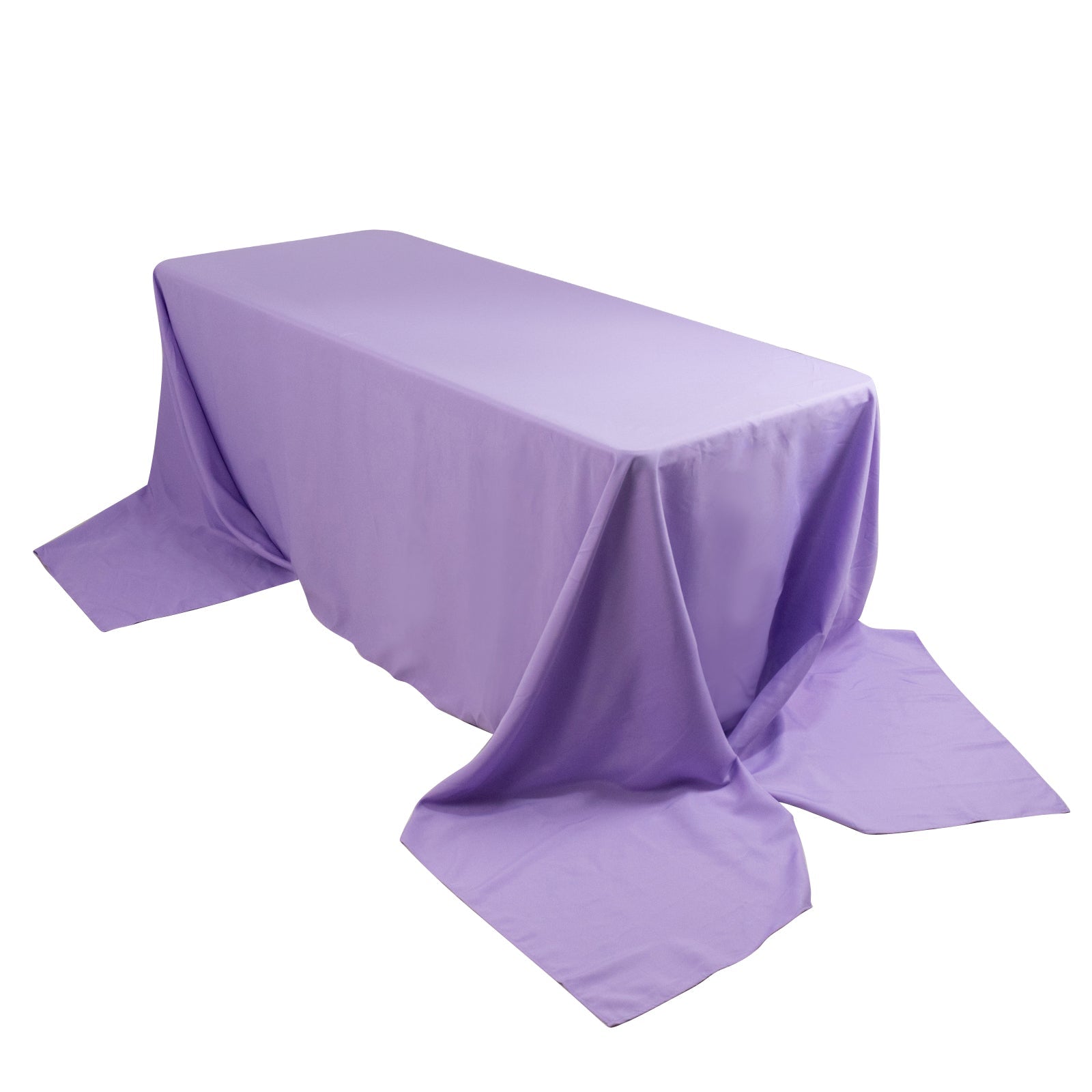 Premium Polyester 90"x156" Rectangle Tablecloth Lavender Lilac - Seamless 220GSM Stain - Resistant Table Cover - Pro Linens