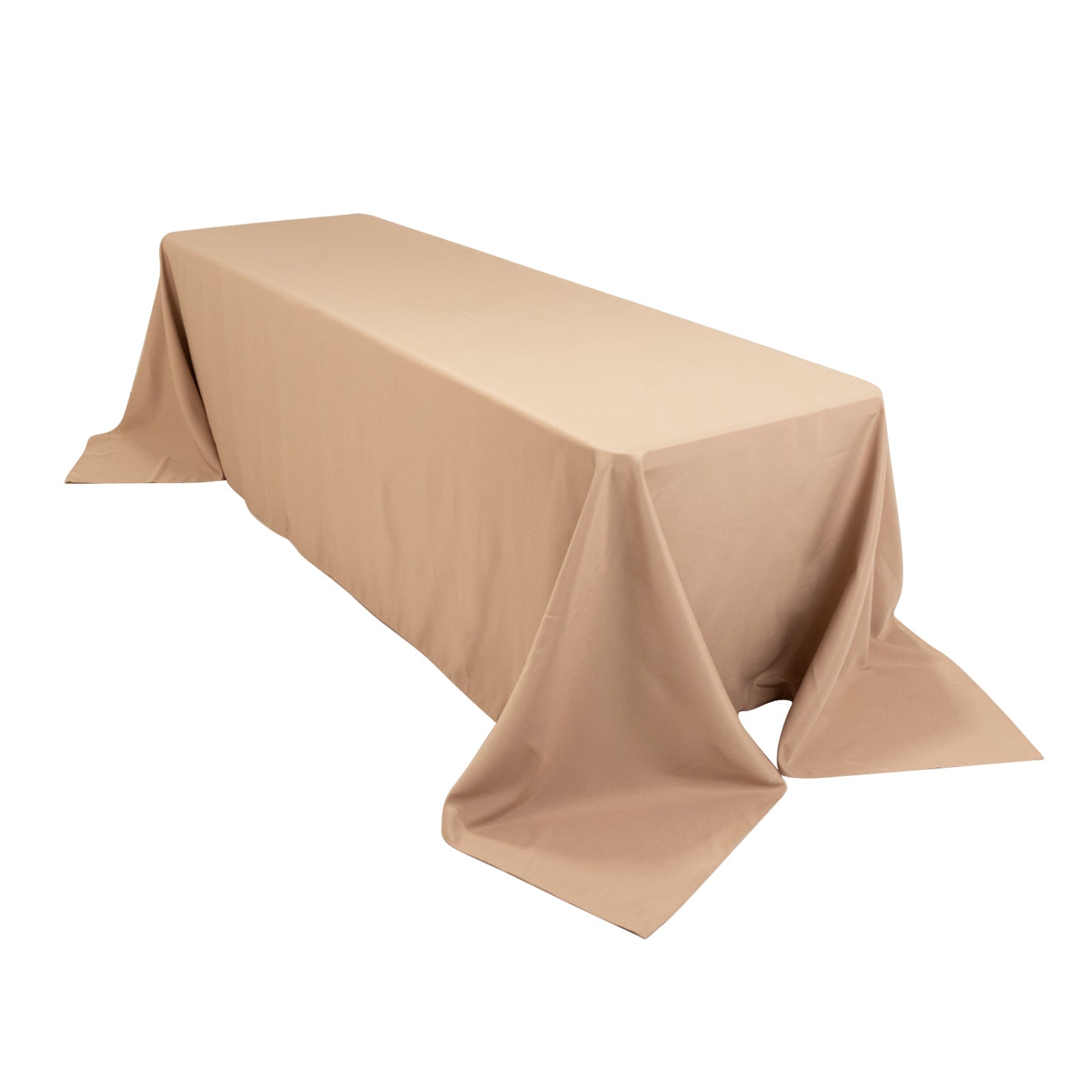 Premium Polyester 90"x156" Rectangle Tablecloth Nude - Seamless 220GSM Stain - Resistant Table Cover - Pro Linens