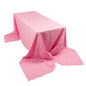 Premium Polyester 90"x156" Rectangle Tablecloth Pink - Seamless 220GSM Stain-Resistant Table Cover Pro Linens