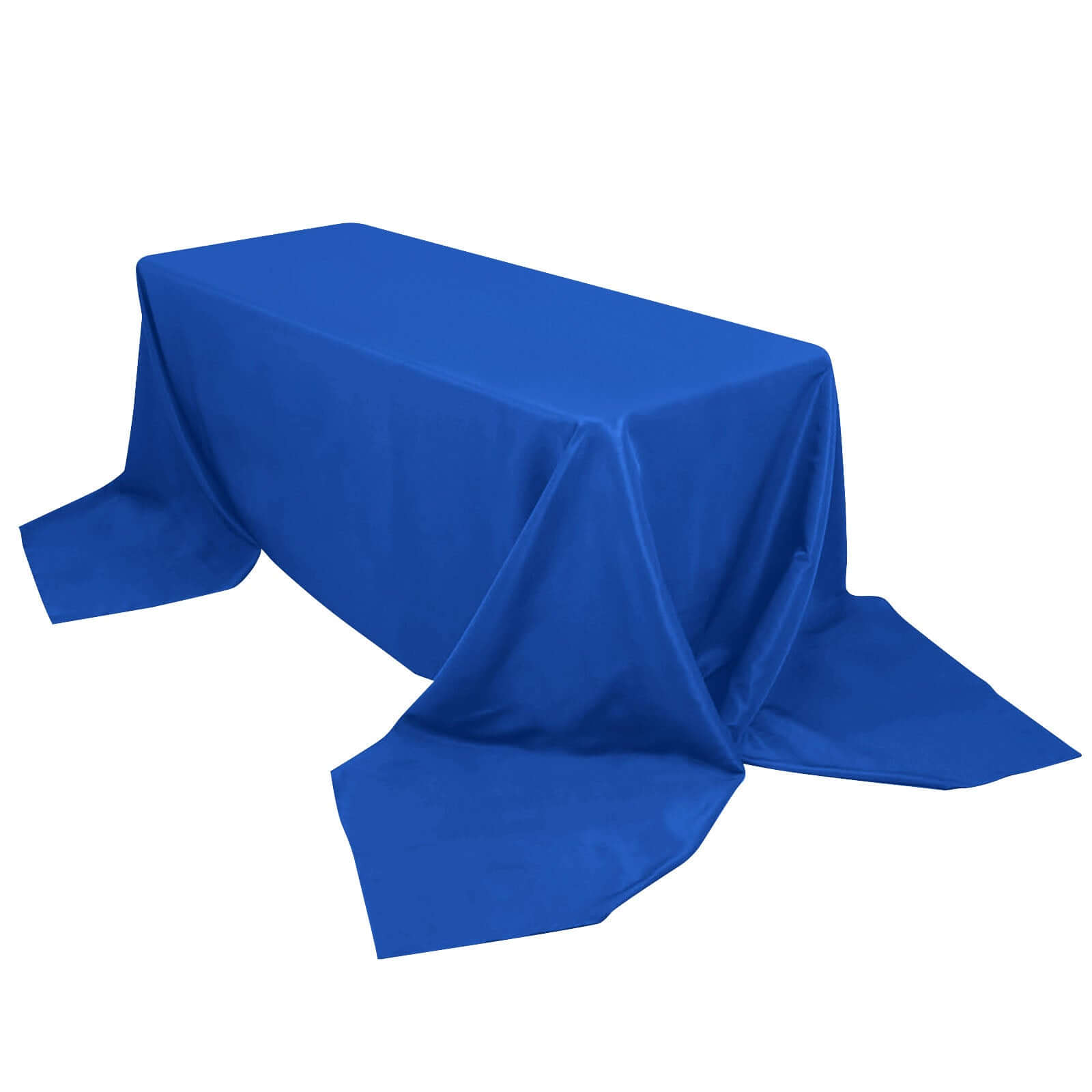 Premium Polyester 90"x156" Rectangle Tablecloth Royal Blue - Seamless 220GSM Stain-Resistant Table Cover Pro Linens