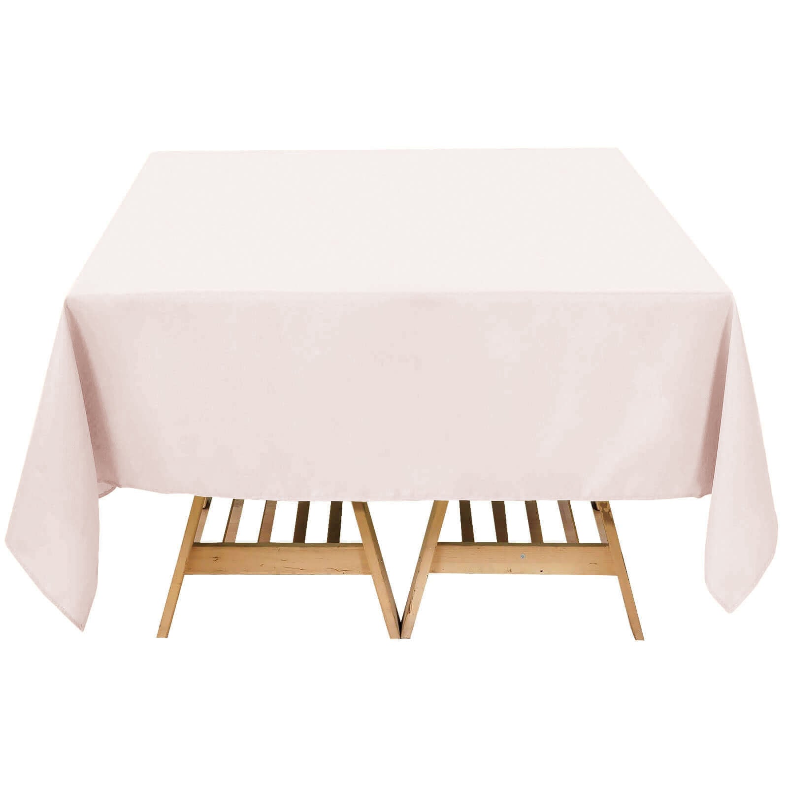 Premium Polyester Square Tablecloth 70"x70" Blush 220GSM Wrinkle-Resistant Table Cover Pro Linens