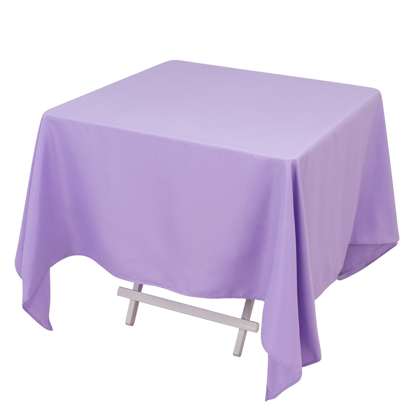 Premium Polyester Square Tablecloth 70"x70" Lavender Lilac 220GSM Wrinkle-Resistant Table Cover Pro Linens