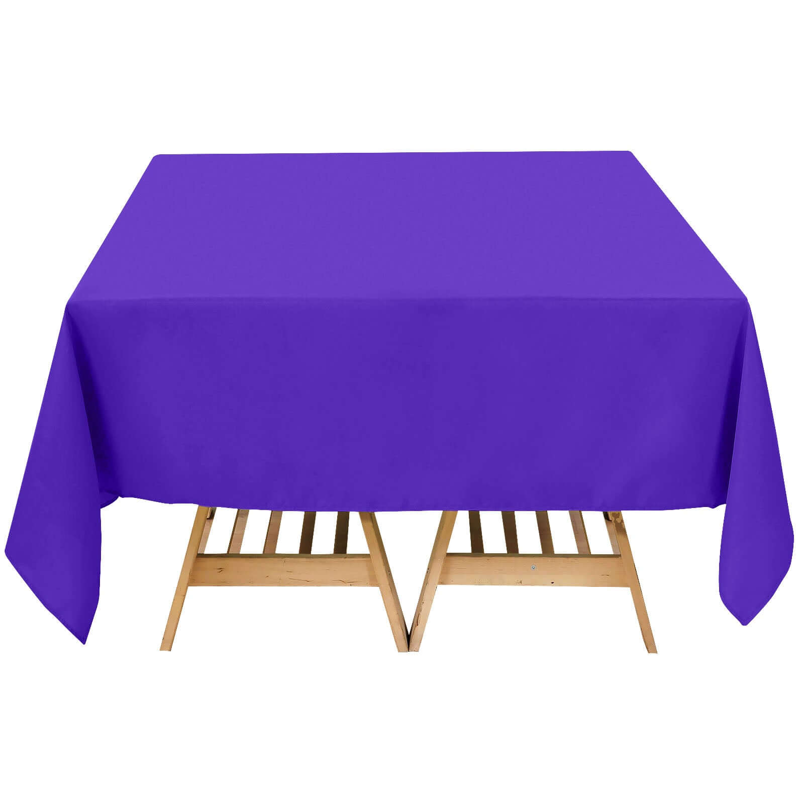 Premium Polyester Square Tablecloth 70"x70" Purple 220GSM Wrinkle-Resistant Table Cover Pro Linens