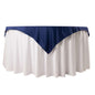 Premium Scuba 54"x54" Table Overlay Square Tablecloth Navy Blue - Wrinkle Free & Stain Resistant Table Cover Pro Linens