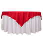 Premium Scuba 70"x70" Table Overlay Square Tablecloth Red - Wrinkle Free & Stain Resistant Table Cover Pro Linens