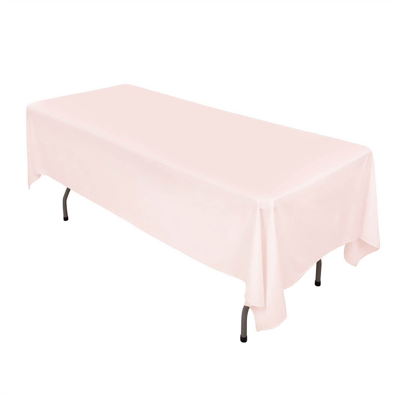 Premium Scuba Rectangular 60"x102" Tablecloth Blush - Wrinkle Free & Stain Resistant Table Cover - Pro Linens