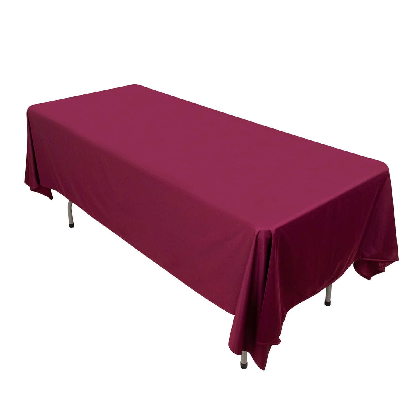 Premium Scuba Rectangular 60"x102" Tablecloth Burgundy - Wrinkle Free & Stain Resistant Table Cover - Pro Linens