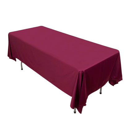 Premium Scuba Rectangular 60"x102" Tablecloth Burgundy - Wrinkle Free & Stain Resistant Table Cover - Pro Linens