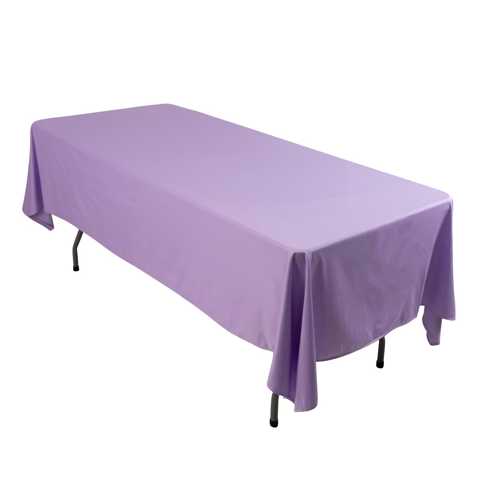 Premium Scuba Rectangular 60"x102" Tablecloth Lavender Lilac - Wrinkle Free & Stain Resistant Table Cover - Pro Linens